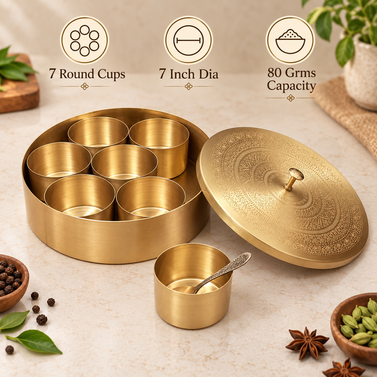 Brass Spice Box