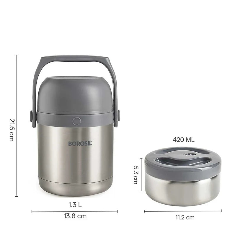 Borosil 2 Containers- Hot N Fresh Lunch