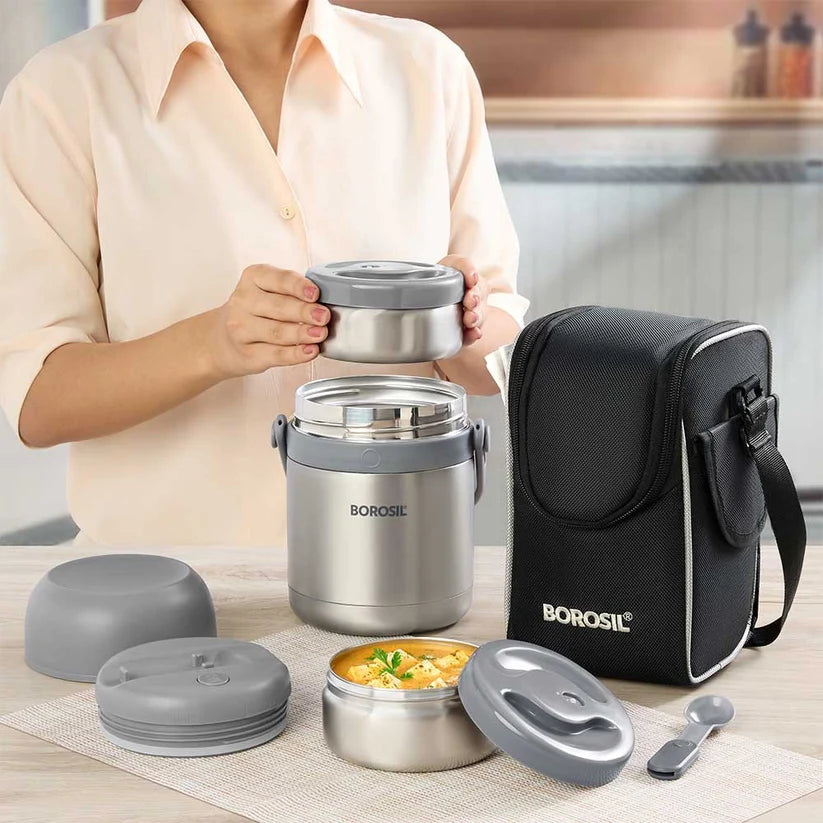 Borosil 2 Containers- Hot N Fresh Lunch