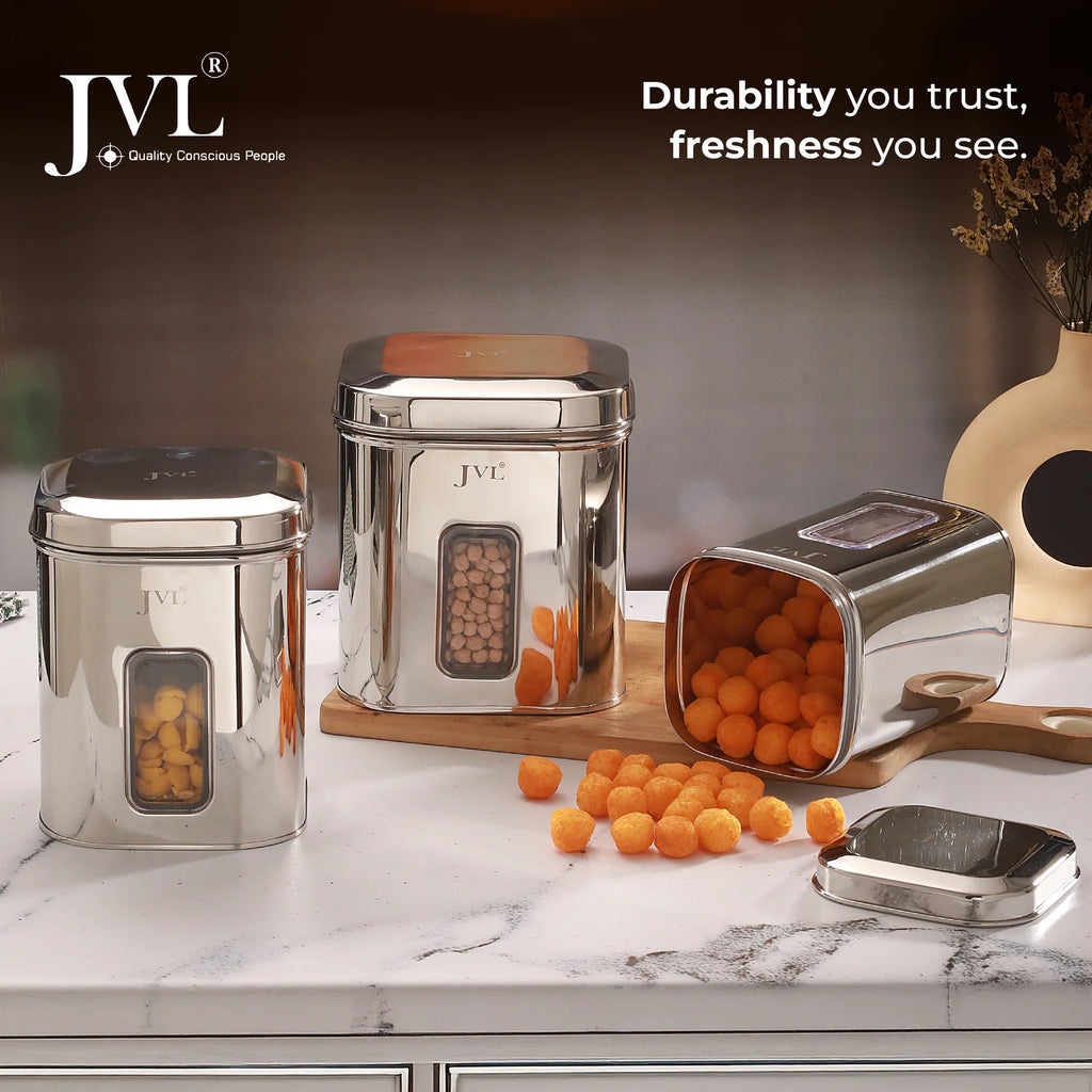 JVL - Front See-through Canisters (Square)