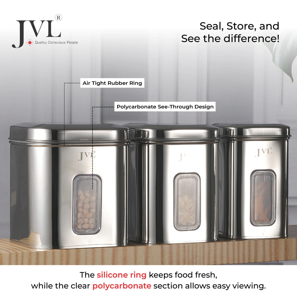 JVL - Front See-through Canisters (Square)