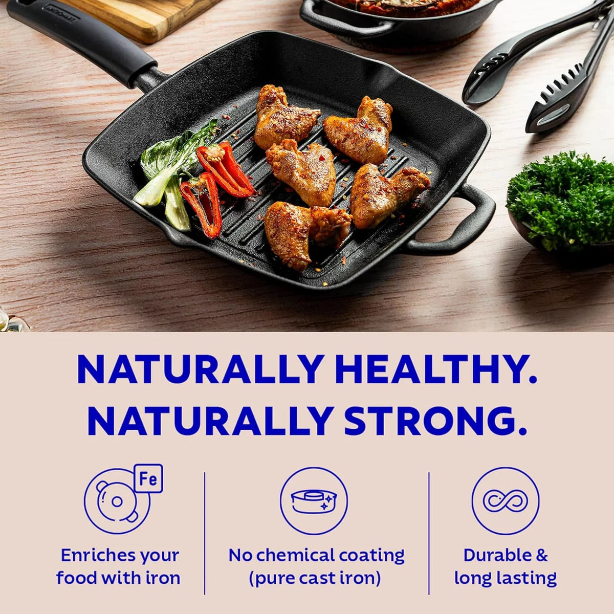 Tramontina Cast Iron Grill Pan 27cm
