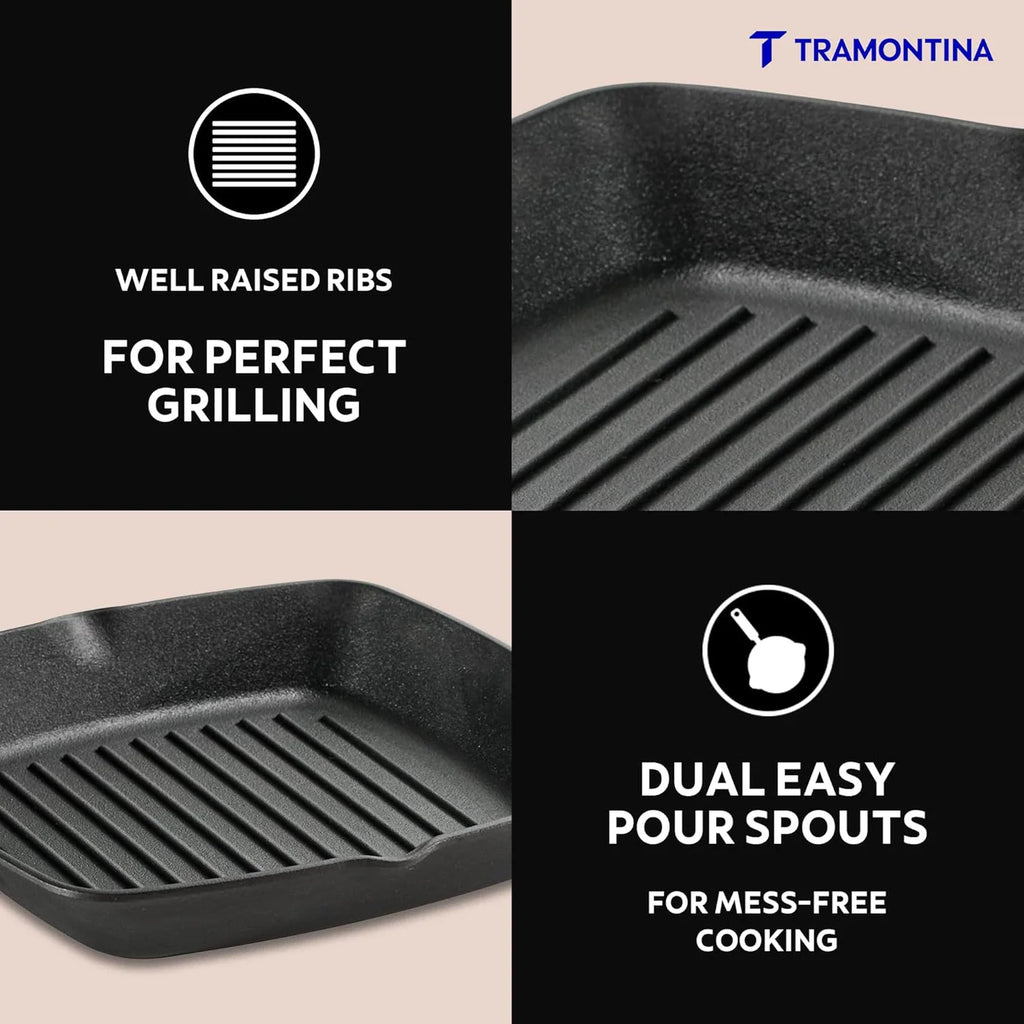 Tramontina Cast Iron Grill Pan 27cm
