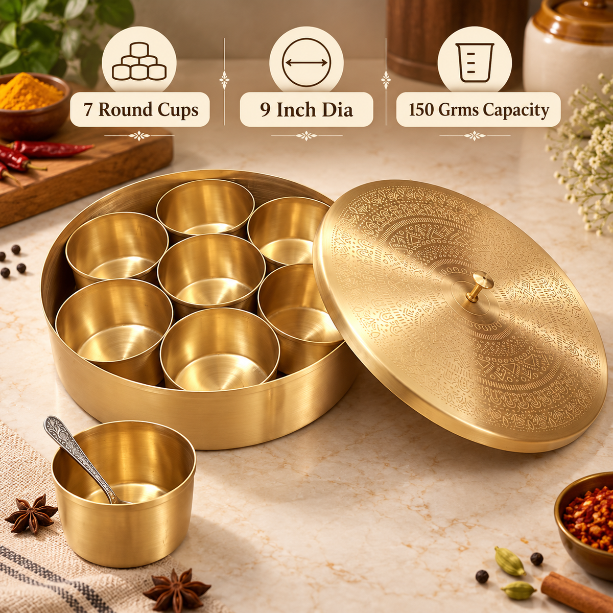 Brass Spice Box