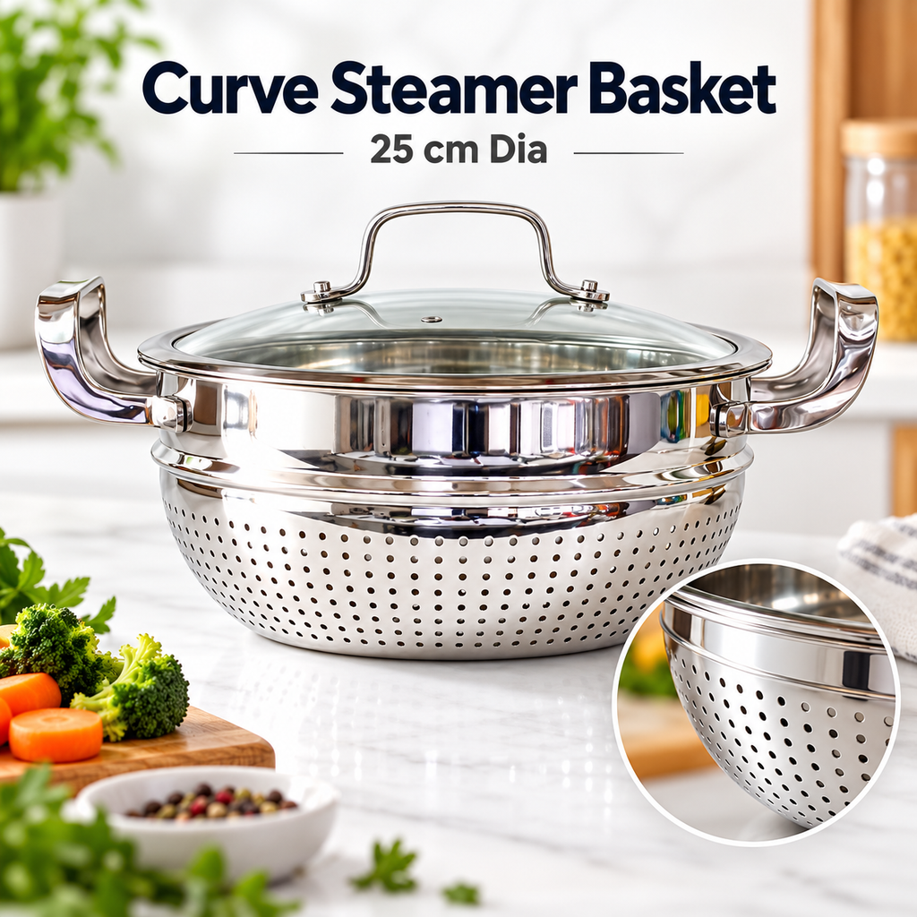 Triply Casserole with Steamer