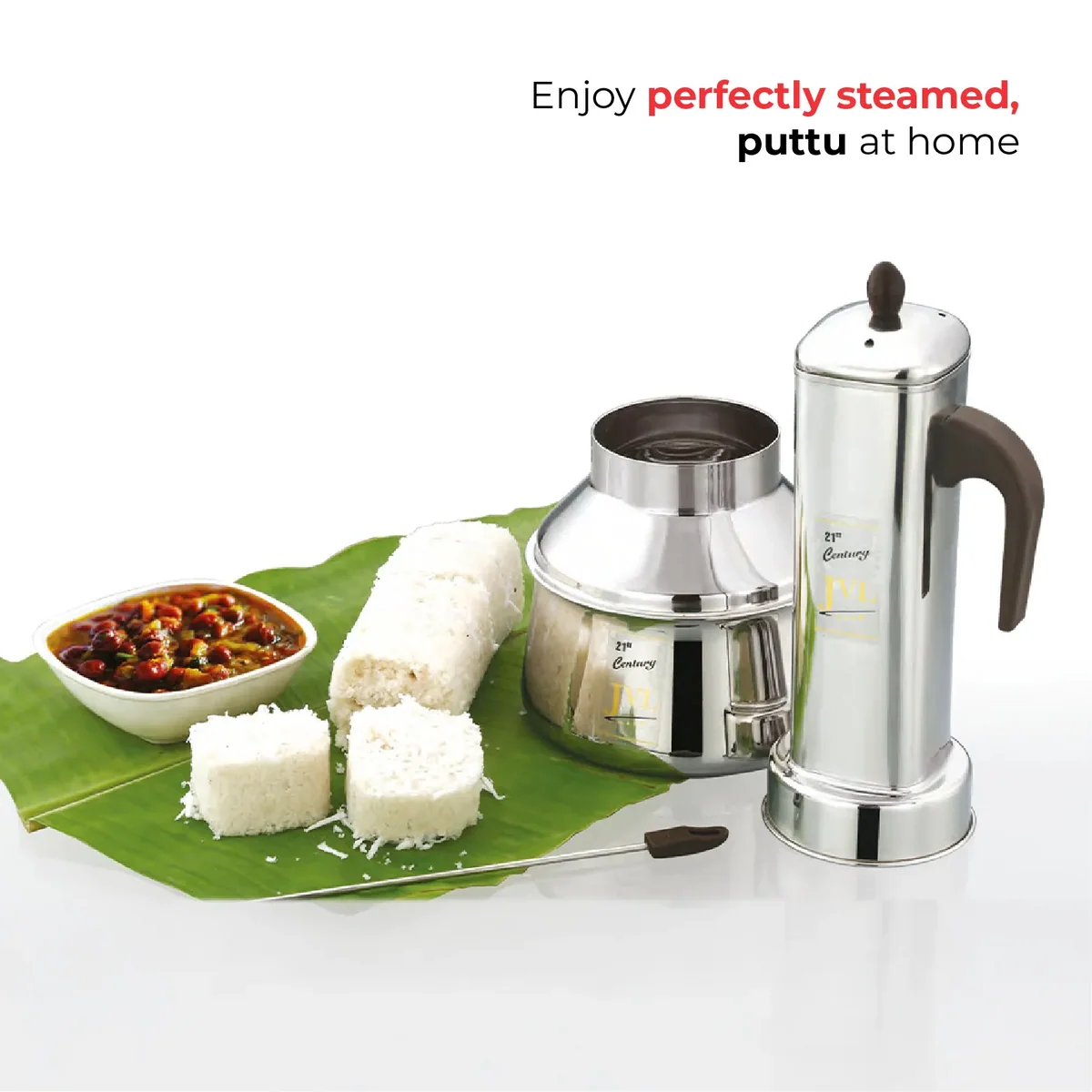 JVL - Square Puttu Kudam Set