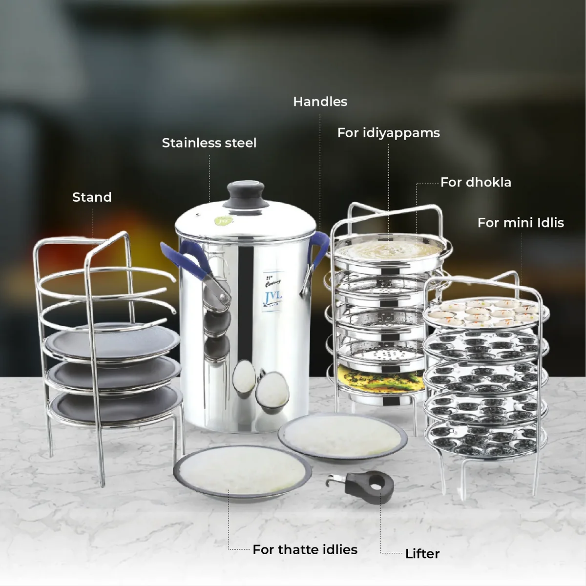 JVL - Compact Thattu Idli Maker