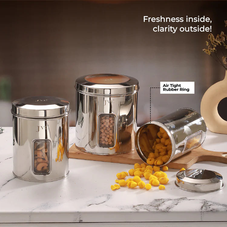 JVL - Front See-through Canisters (Round)