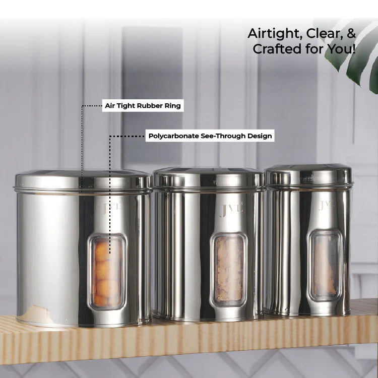 JVL - Front See-through Canisters (Round)