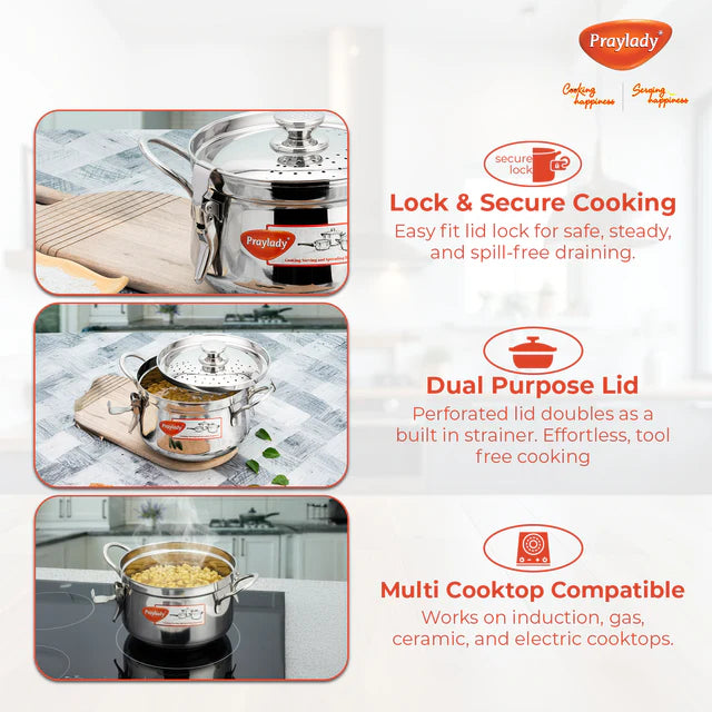 Belly Rice Strainer Pot