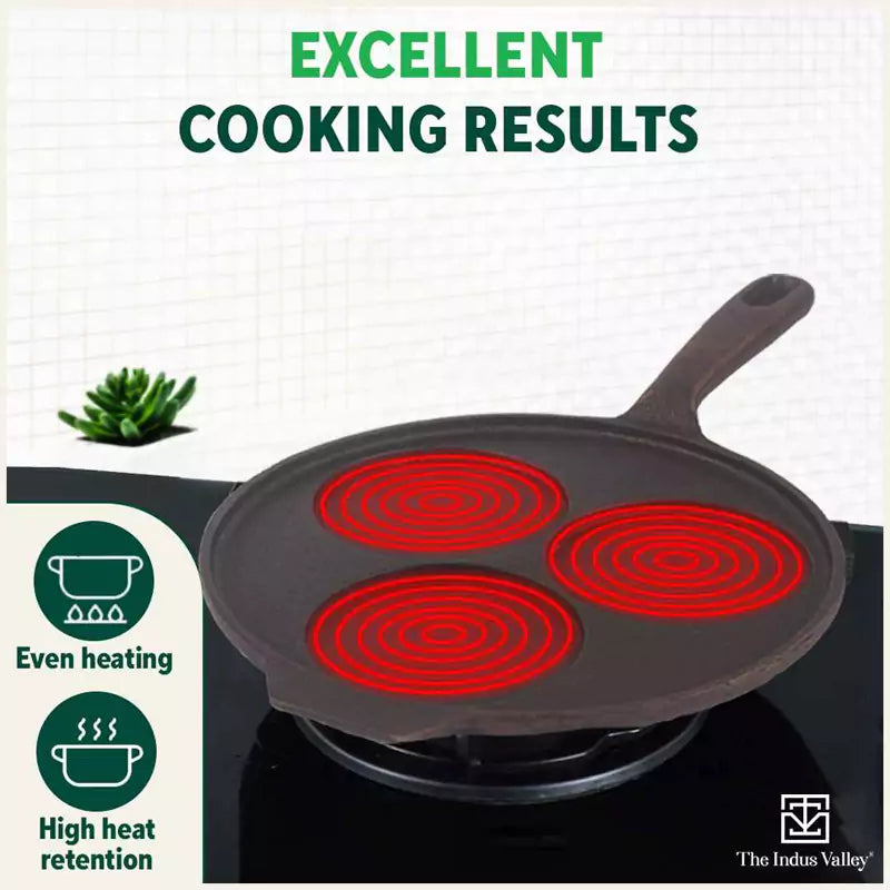 Cast Iron Uttapam tawa (3pits & 4pits)