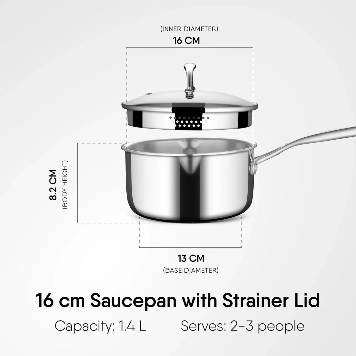 Stahl Saucepan + Strainer Lid