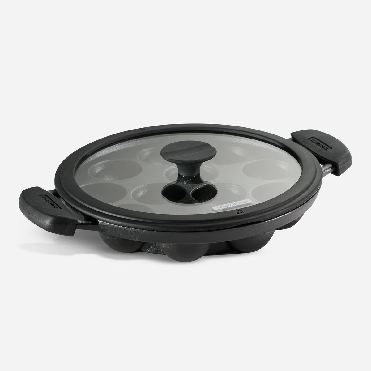 Tramontina Cast Iron Paniyarakkal + Glass Lid