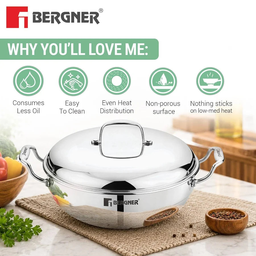 Bergner Triply Multi-Kadai Argent series