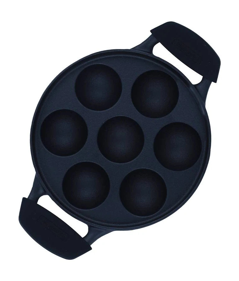 Tramontina Cast Iron Paniyarakkal + Glass Lid