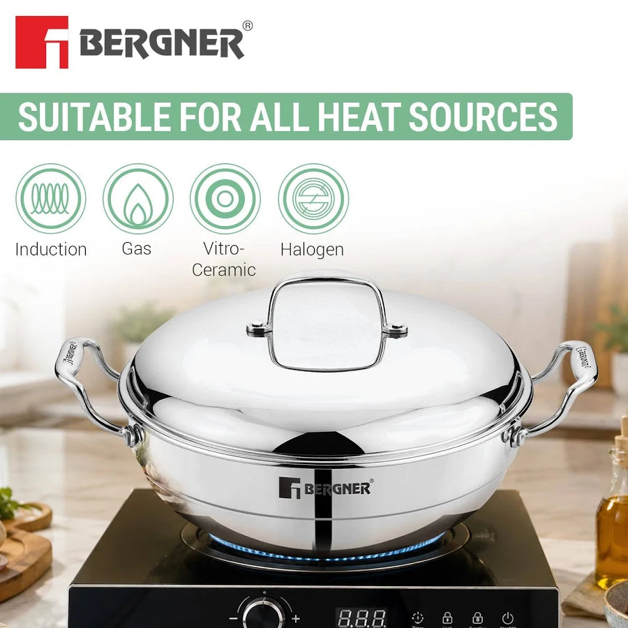 Bergner Triply Multi-Kadai Argent series